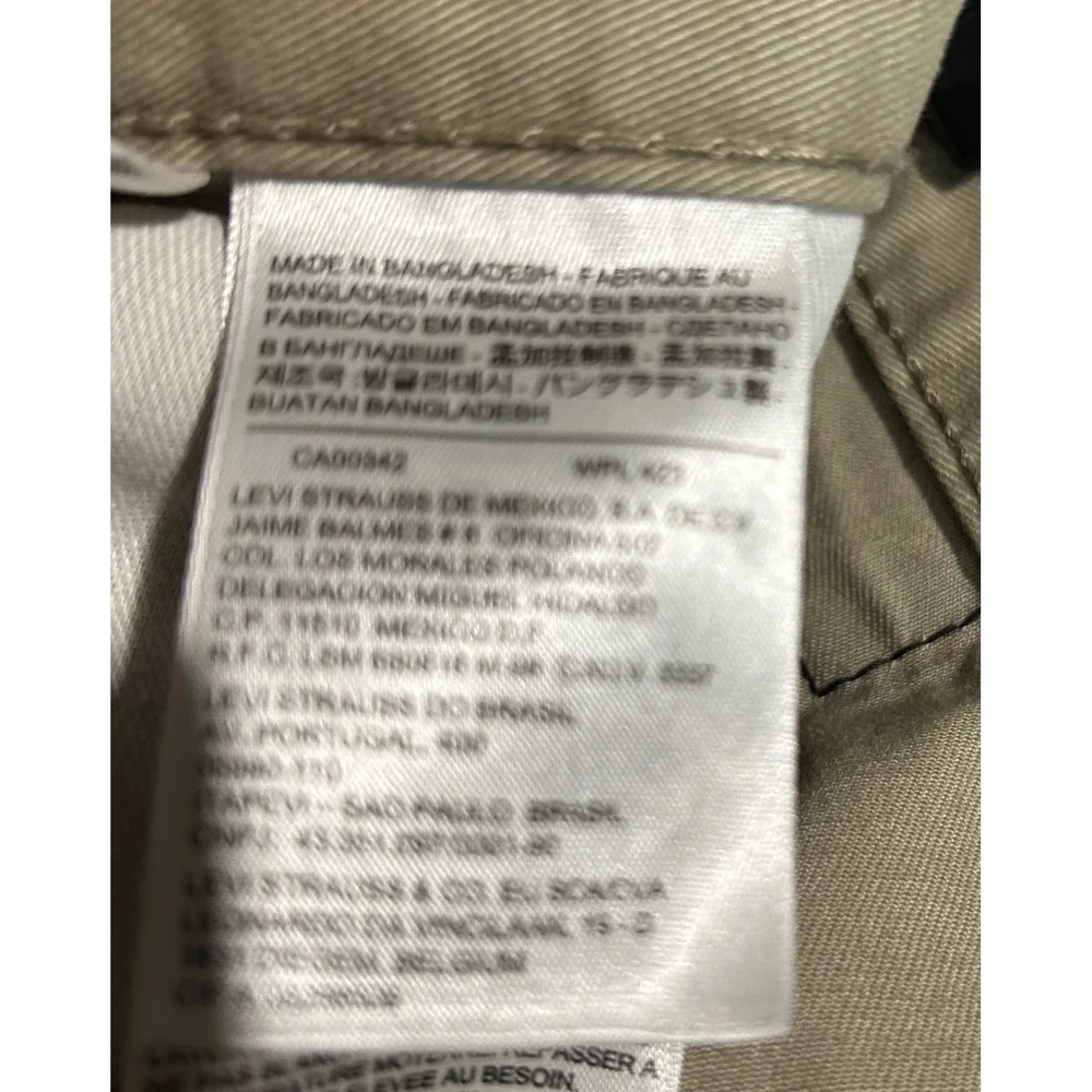 Levi Strauss 514 Straight Fit Pants Mens 29x30 Tan Khaki Cotton Twill Trousers